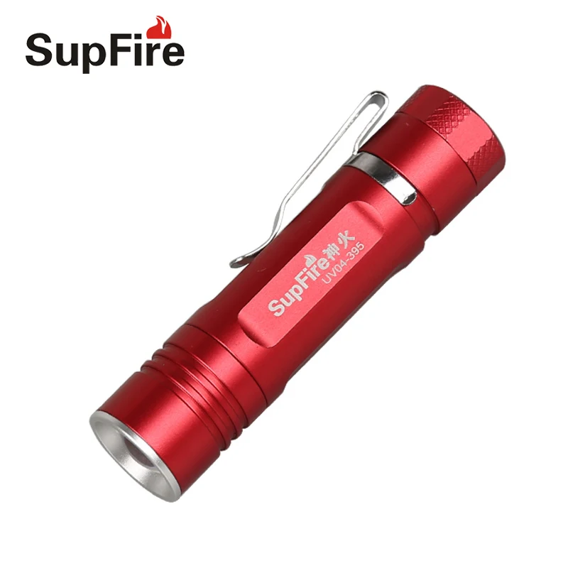 Supfire УФ-вспышка светильник ультрафиолетовый светильник UV04 фонарь светильник 395nm лампа CREE светодиодный светильник маркер проверка обнаружения AA батареи S077