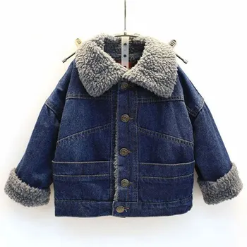 

2017 cowboy Cotton Fleece Jacket for Boys Autumn Warm Outerwear Children's Boy Clothing Toddler Coats Newborn Baby Jackets 2-7T