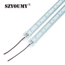 SZYOUMY светодиодный световой бар 7020 1 м 72 светодиодный жесткий полосный бар 12 в жесткий Licht Tiras с крышкой из алюминиевого сплава 100 шт./партия