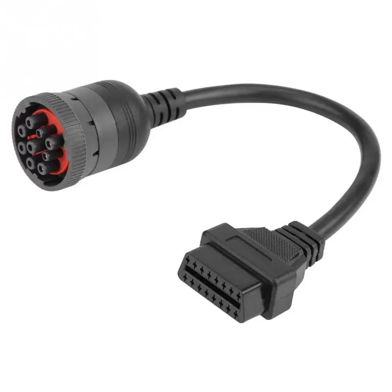 Диагностический интерфейс для грузовика Женский 16 Pin OBD2 9 адаптер кабель
