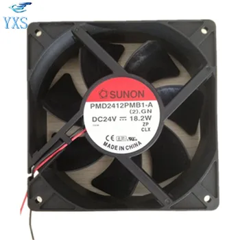 

PMD2412PMB1-A(2).GN DC 24V 13.7W/18.2W 0.76A 4200RPM 12CM 12038 120*120*38mm Cooling Fan 18.2W 2 Wires