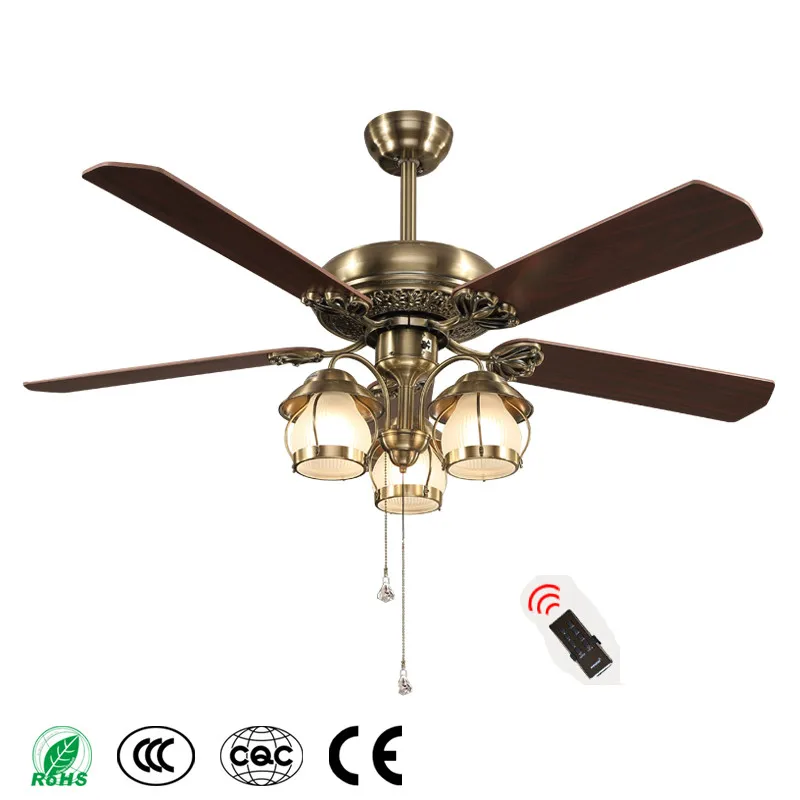 Eusolis 50 Inch Ceiling Fan With Lights Remote Control Dekoratif Fanus Lamp Moderne Plafond Ventilator | Лампы и освещение