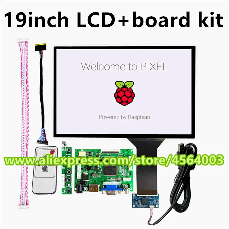 19 дневное управление ЖК дисплеем LVDS M190EG01 монитором HDMI VGA + комплект емкостной