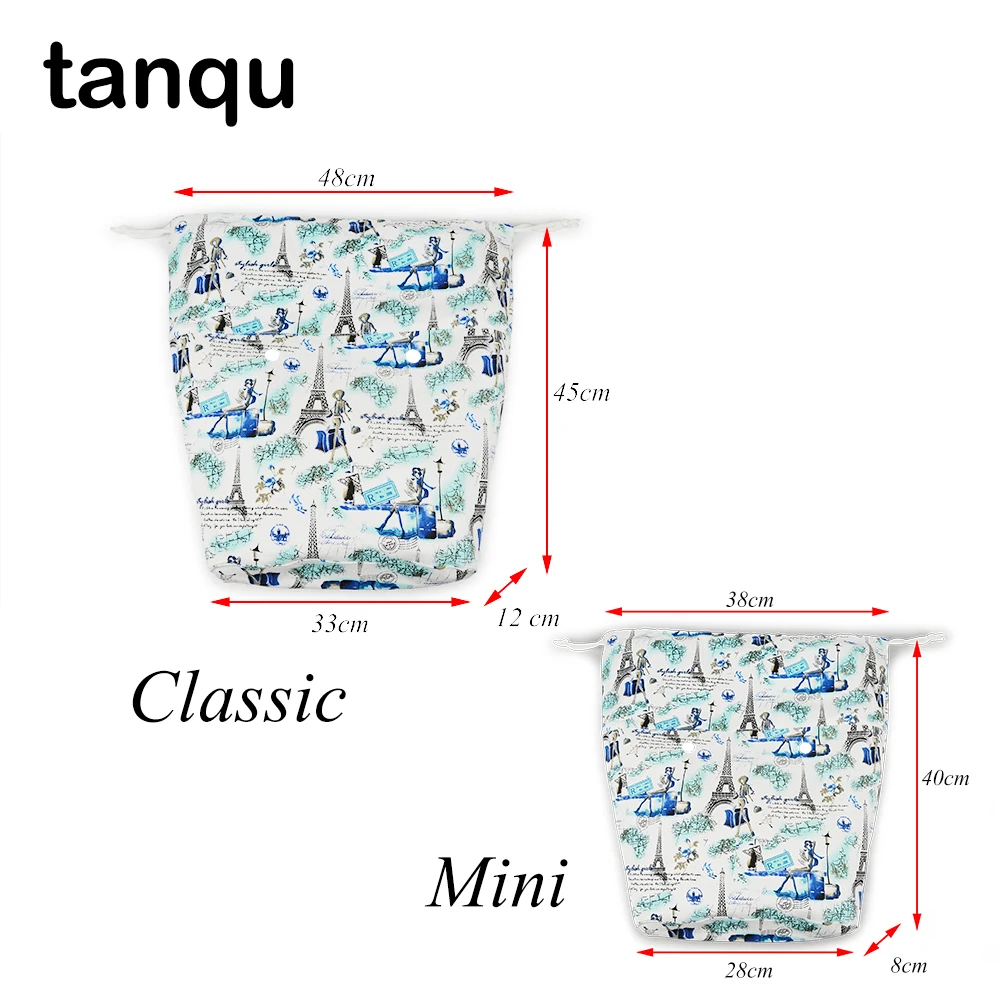 Вместительная подкладка tanqu для большого мини Obag Классическая сумка на шнурке