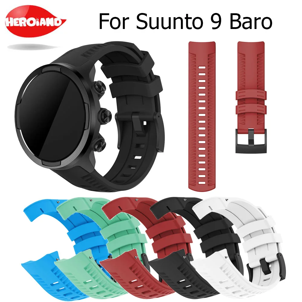 

Smart Watch Sport Silicone Wrist Band Strap Bracelet Buckle Replacemet strap For Suunto 9 Baro 2018 High Quality Watch Strap