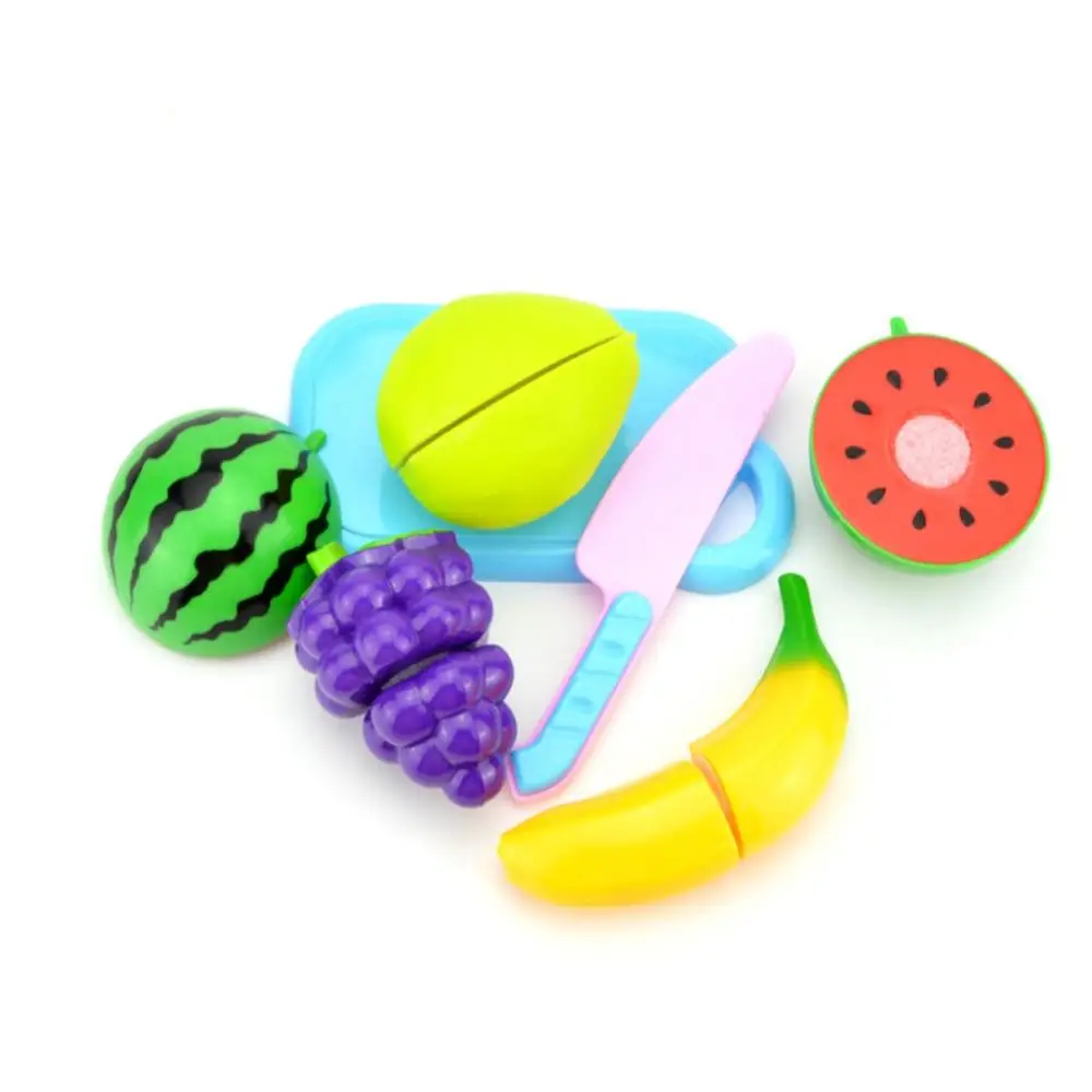 Детские кухонные игрушки, пластиковые режущие овощи и фрукты, Обучающие Имитационные игрушки, ролевые игры, набор, кухонные интересные игрушки - Color: A3