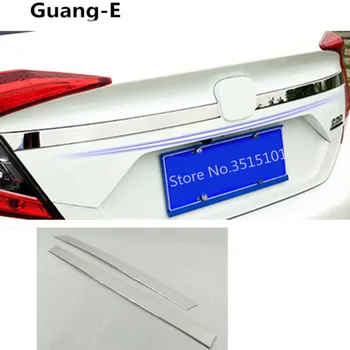 

Car Styling Trunk Lid Cover Stainless Steel Rear Door Tail Gate Trim Stick 2pcs For Honda Civic 10th Sedan 2016 2017 2018 2019