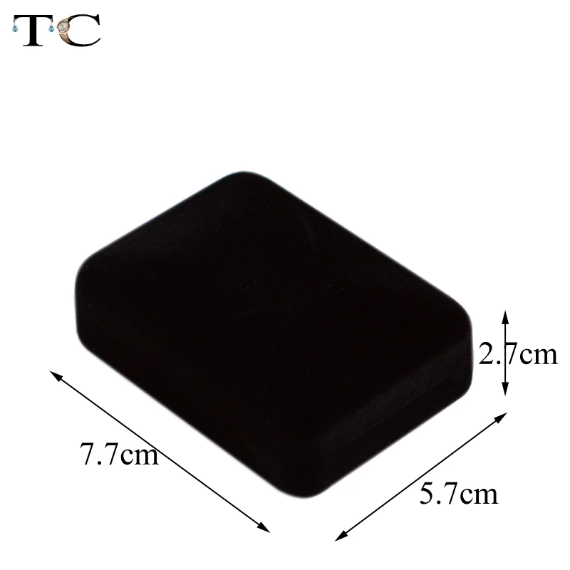 Черного бархата высокое качество квадратный шкатулке для подвеска и Цепочки и ожерелья украшения подарок Коробки упаковка 12 шт./лот