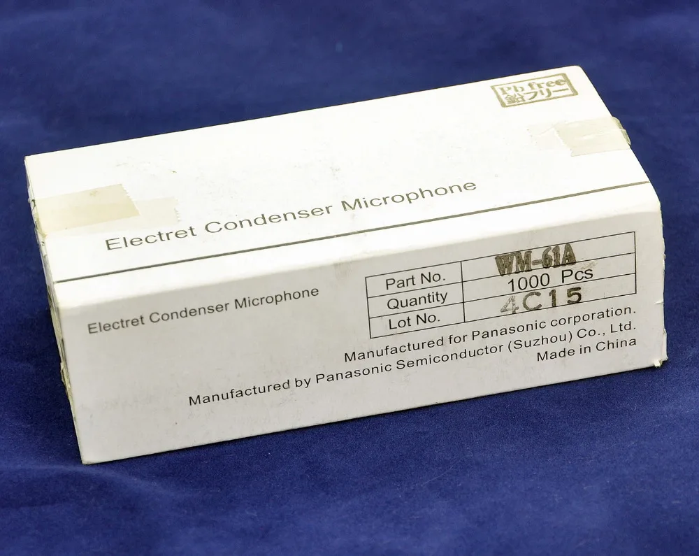 (2 шт./Лот) WM 61A всенаправленный задний Electret конденсаторный микрофонный картридж в