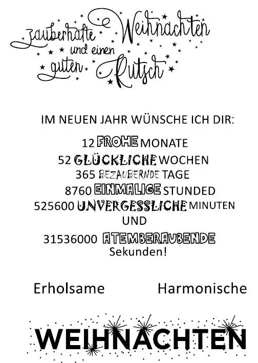 

German Christmas Transparent Silicone Stamp Seal for DIY scrapbooking photo album Decorative clear stamps A562