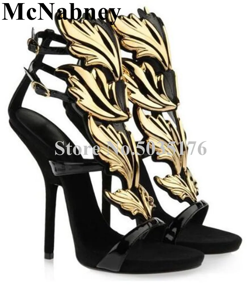 

2019 European Fashion Solid wing Peep Toe Platform Sandals Ankle Strap Buckle Stiletto Heel Cover Heel Sandals Women Shoes