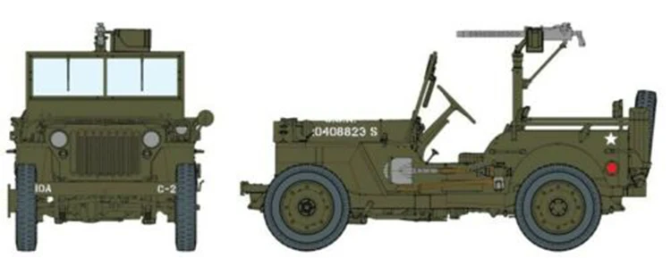 Коллекционная 75050 1/6 сборная статическая модель США 1/4 тонн Уиллис джип Модернизированный 30 Калибр пулемет неготовая модель продукта