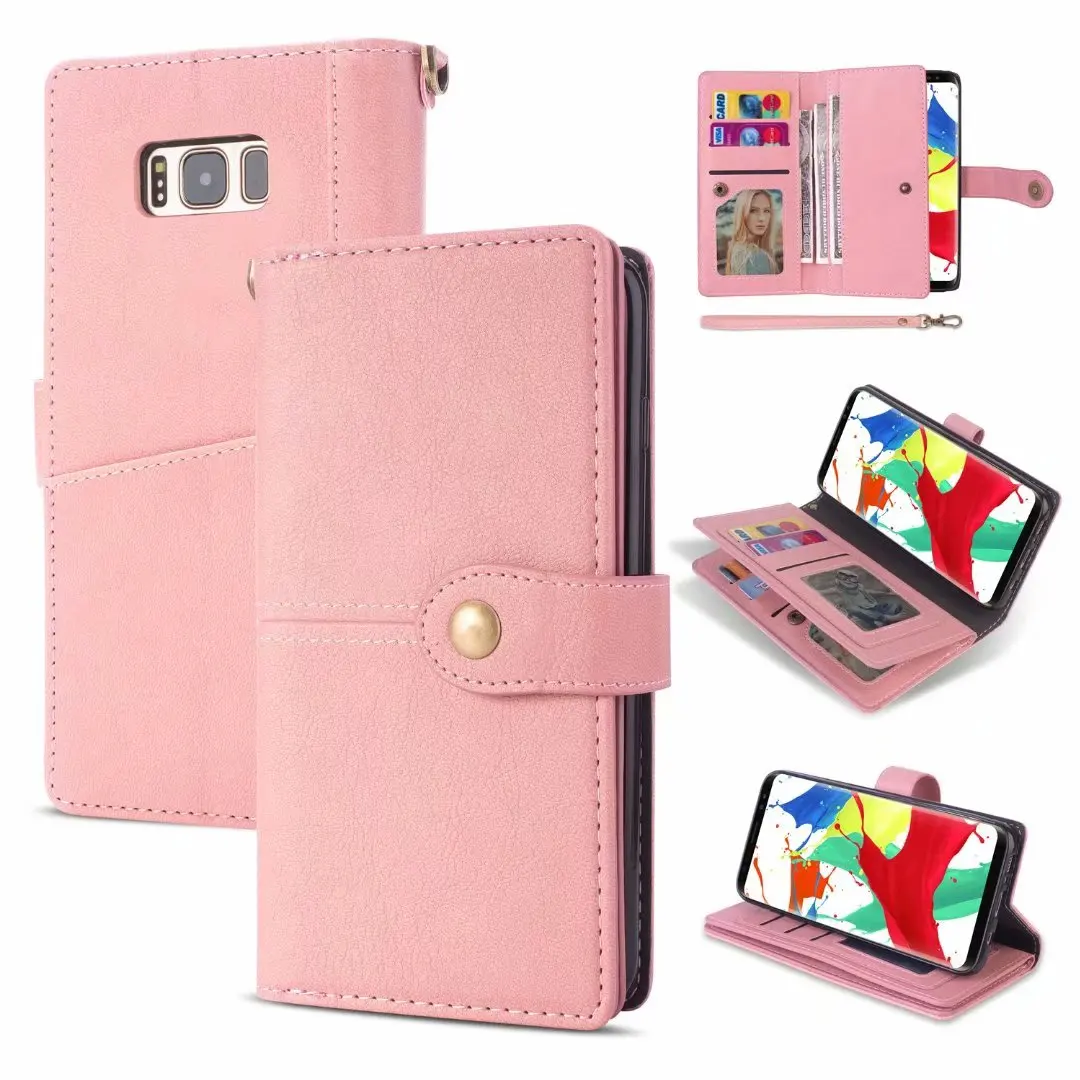 

Hxairt Luxury Wallet PU Leather Case Stand Flip Card Hold Case For Samsung Note 8 S8 S7 S7 S9 Cases Book Wallet Cover Phone Bags