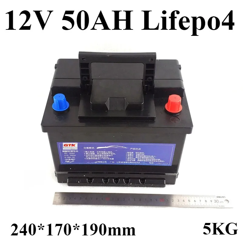 

Lifepo4 12v 50ah lifepo4 battery pack Inverter Boost Portable Battery use for car ebike motorbike lead acid battery UPS battery