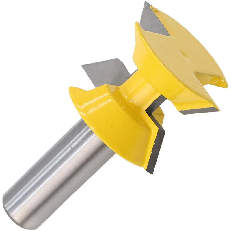 2PCSSet 12 Shank Woodworking Router Bit 120 Degree Tenon Cutter Plywood Router Bit Woodworking Groove Chisel Cutter Tool6
