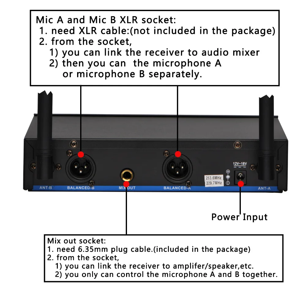 Lomeho LO-V52 2 Way VHF Metal Handheld Transmitter
