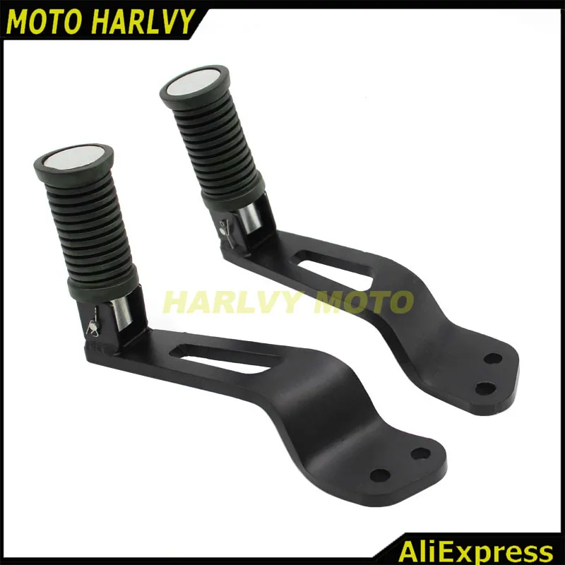 Black Rear Passenger Foot Pegs For Yamaha Bolt XVS950 XVS950R Spec 2014