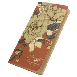 Красные кожаные Винтаж листья обложка дневника Тетрадь подарок 2 вида цветов