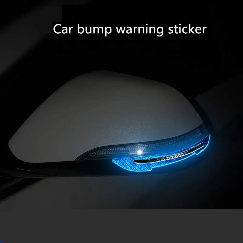 2Pcs/Set Precut Reflective Marking Tape Strip Stickers RearView Mirror Anti-Collision Safety-Warning Sign Decals