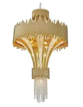 

Post-modern hotel engineering villa duplex building art gold model room European luxury club meeting room chandelier
