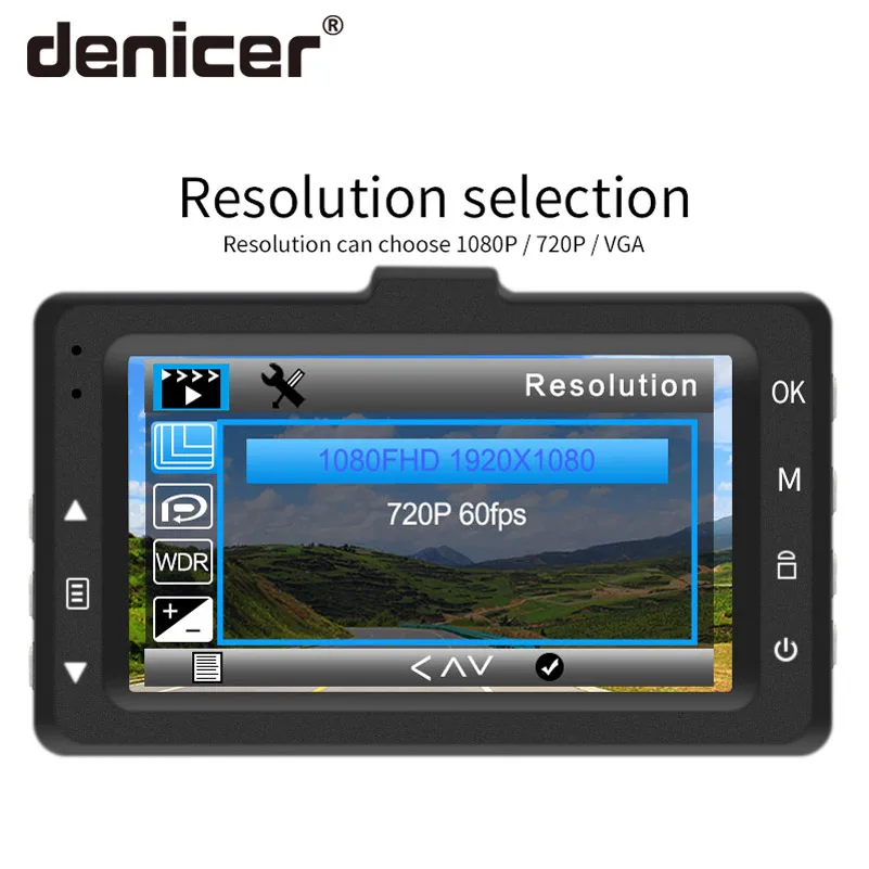 Denicer Автомобильный видеорегистратор Novatek 96655 камера Full HD 1080P 170 градусов