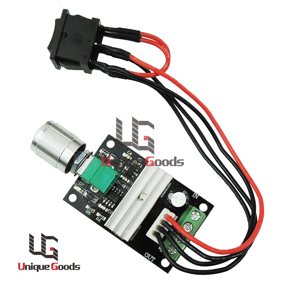Low Price 6V 12V 24V 3A 80W PWM DC Motor Speed Controller Forward Reversible Switch Free Shipping 