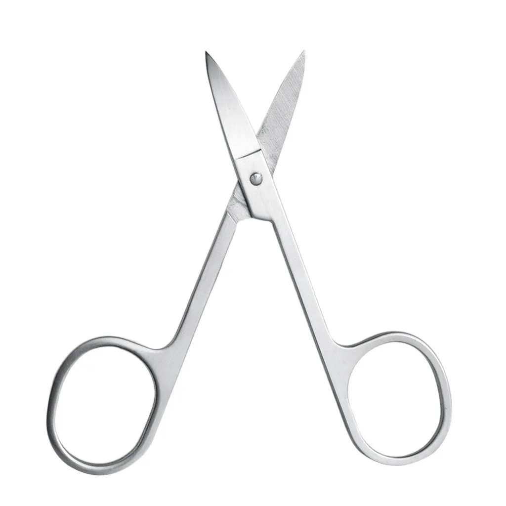 Curved Eyelash Eyebrow Nose Hair Scissor Remover False Lash Trimmer Cutter Makeup Tool