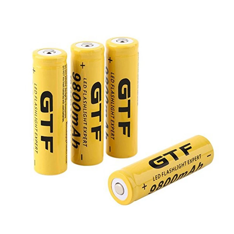 4 шт 9800mAh 3 7 V 18650 перезаряжаемые литий ионные батареи батарея + США/ЕС
