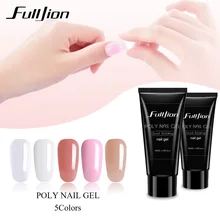 

Fulljion 1 Pc Pink White Quick Building Poly Gel Nail Tips Finger Extension Nail Art Soak Off Glue Camouflage Led UV Builder Gel