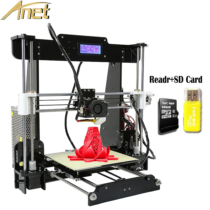 Anet A8 3d Printer High Precision Reprap Prusa i3 3D Printer DIY kits 2004 LCD Screen