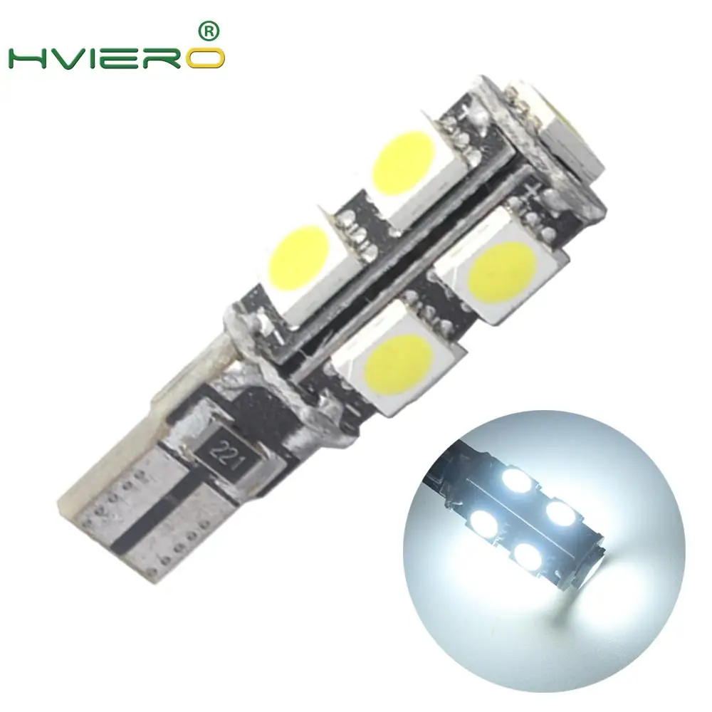 

White 5050 9smd Auto Led CANBUS 194 DC 12V Error Free tail lights dashboard light Interior Bulbs Wedge Lamp corner light