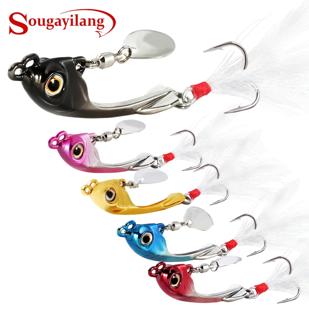 Sougayilang 5 шт. рыболовная приманка с коробкой металлические приманки для джиггинга