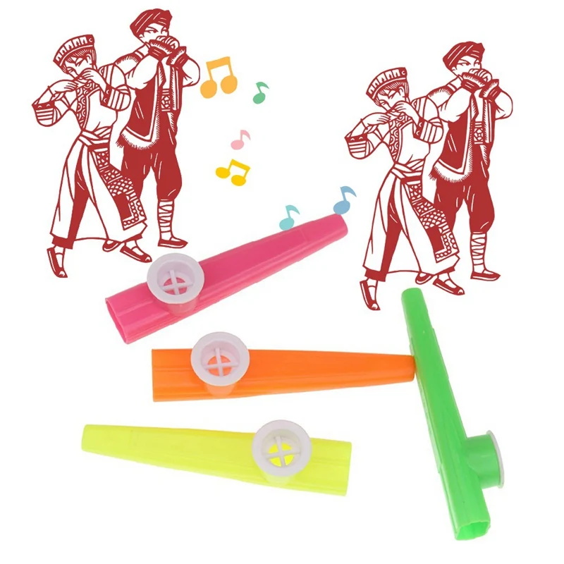5Pcs/lot Plastic Kazoo Harmonica Mouth Flute Kids Children Party Gift Kid Musical Instrument Wholesale