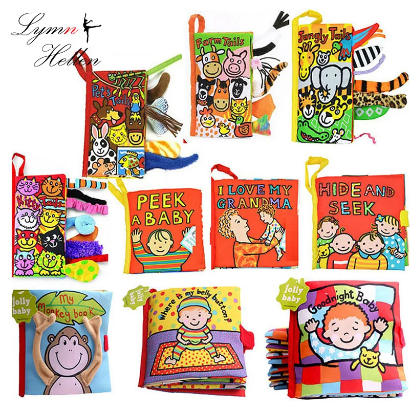 

Soft Baby Kids Early Development Cloth Books Learning Education Unfolding Activity Various Pattern Touch Infant gift Drawing Toy