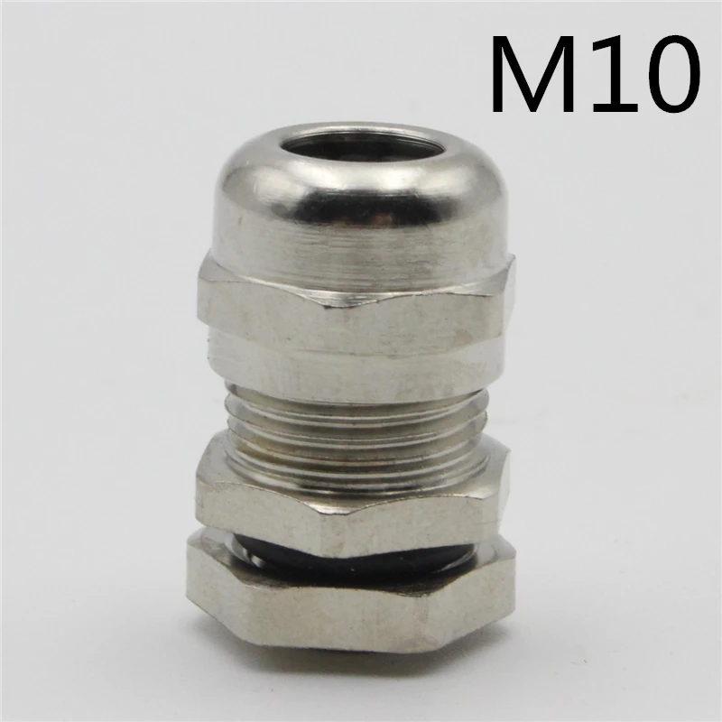 1 шт. M10 * 5 никель латунь металл фоторазъем применим к кабелю 3 6 мм|waterproof cable glands