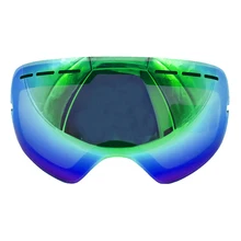 LOCLE UV400 Anti fog Skiing Goggles Lens Glasses Weak Light Cloudy Brightening Lens For S 3100