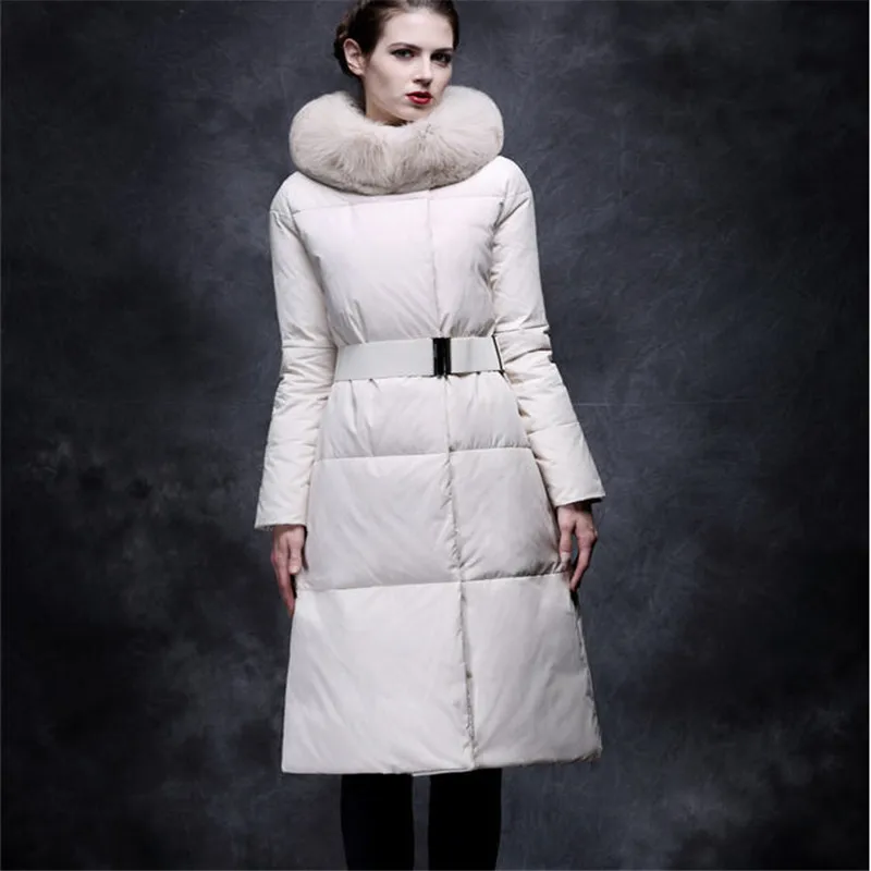 Winter Long Parkas 2016 Women Jackets & Coats Women Luxury Thick Long Coat Women Faux Fox Fur Collar Brand Parka A759