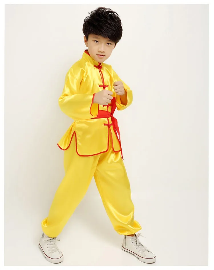 Tae Kwon Do Kids Wushu/Китайская традиционная одежда для мальчиков китайский костюм для кунг-фу Униформа кунг-фу для мальчиков и девочек костюмы кунгфу