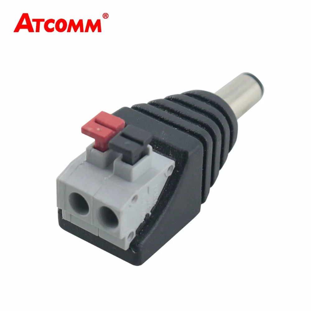 

DC Female/Male Jack Connector Tool-free install DC Plug Adapter Apply to 2 Pin 5050 2835 5630 3014 LED Strip Light 3pcs/Lot