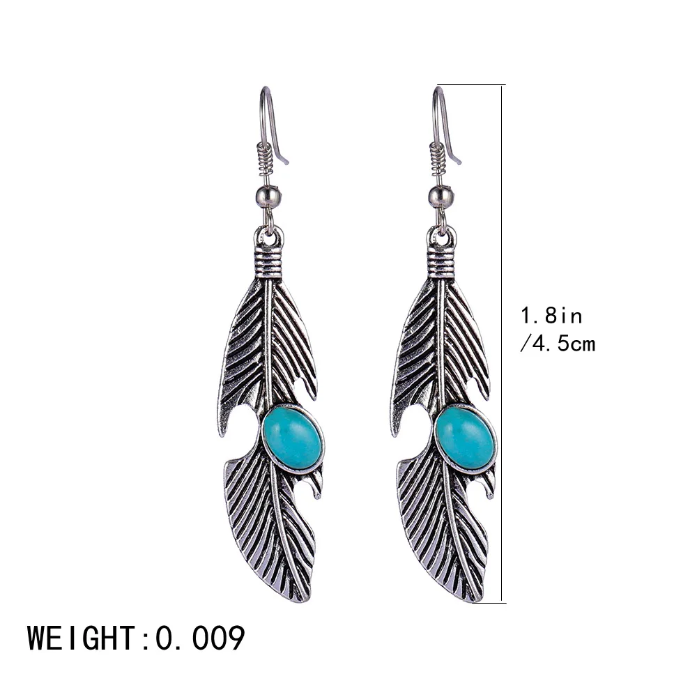 

Woman For Earrings Fashion Silver Jewelry Girl Trend Gift Clasp Dangler Eardrop Pendant Gold Vintage Feather