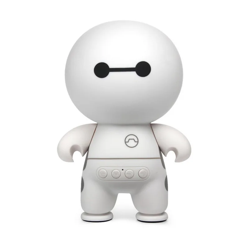 Мультяшный Baymax беспроводной bluetooth динамик портативный мини прекрасный аудио громче bluetooth динамик поддержка TF/USB - Цвет: Белый