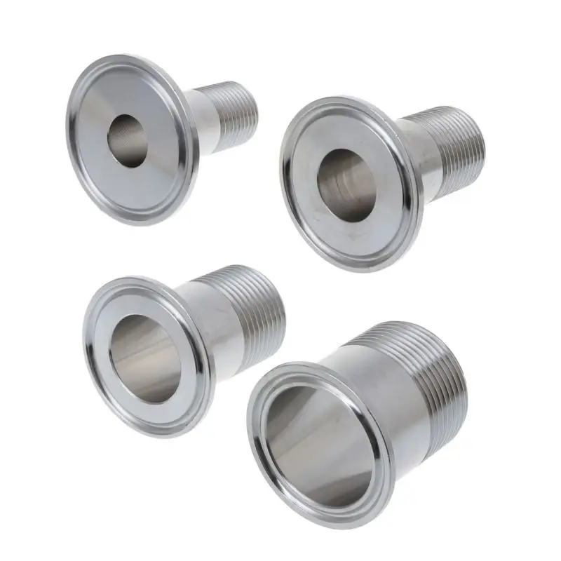 Sanitaria hombre roscado puntera para tubería de Tri abrazadera de acero inoxidable tipo SS304 DN15 DN20 DN25 DN32 DN40 1/2 \ Sanitaria hombre roscado puntera para tubería de Tri abrazadera de acero inoxidable tipo SS304 DN15 DN20 DN25 DN32 DN40 1/2 \