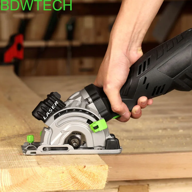 Bodew Tech 5.8Amp мини циркулярная компактная пила с 89m'm &quot24 T TCT лезвие вакуумный