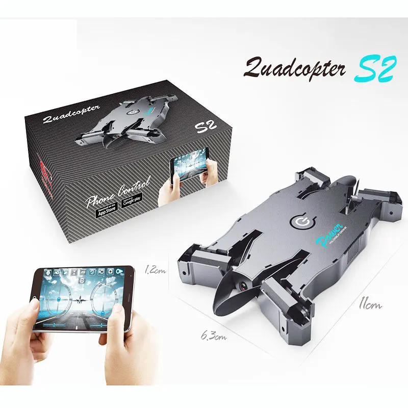 

Foldable RC Quadrocopter WIFI FPV Mini Pocket Drone 0.3MP 2MP Camera Hovering 3D Rolling Air Pressure Setting RC Drone Toys