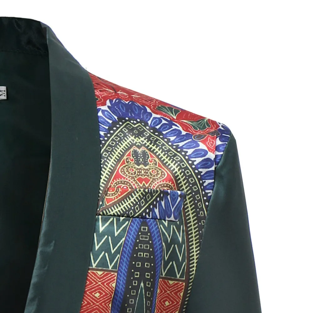 Мужская Новая африканская мода повседневная Дашики Кардиган куртка с длинным рукавом и принтом Прямая поставка