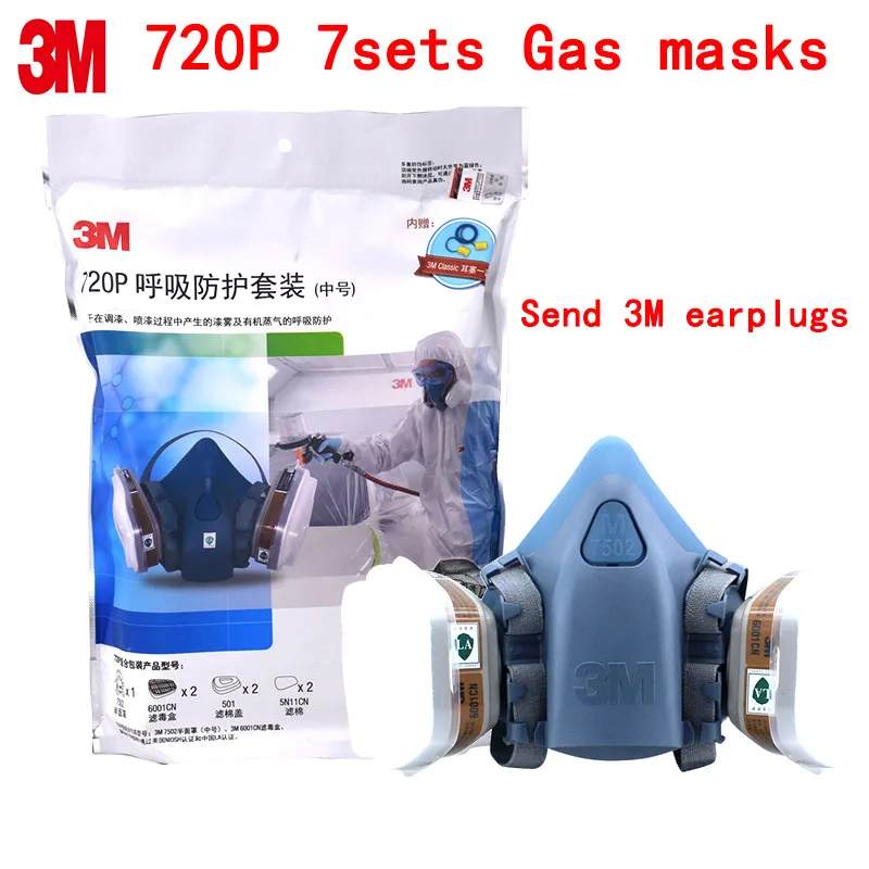 

3M 720P respirator gas mask Genuine Original production protective mask against Painting pesticide Organic steam respirator mask