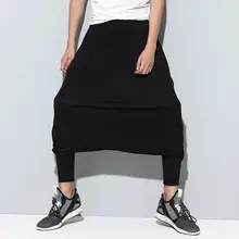 Новая мужская одежда стилист волосы падение промежности брюки хип-хоп эластичные свободные шаровары плюс размер певица костюмы