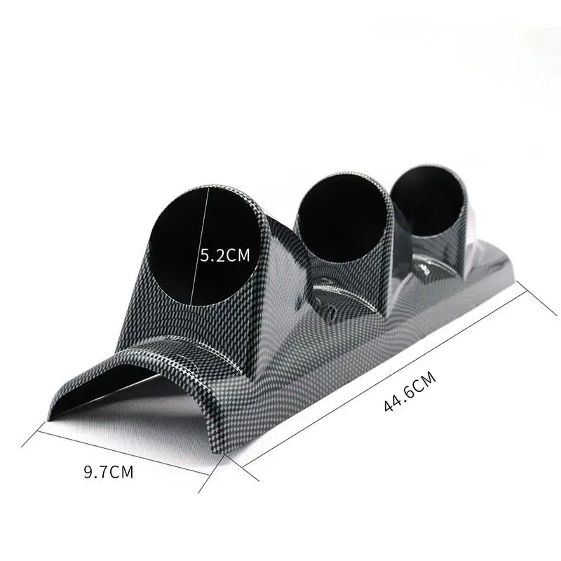 

None Universal 3 Holes Left Hand Drive Auto Car Pillar Carbon Fiber Triple Gauge Holder High quality instrument holder r30