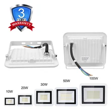 Теплый белый/холодный белый Светодиодный прожектор, 10 Вт, 20 Вт, 30 Вт, 50 Вт, 100 Вт, IP66, водонепроницаемый, 220 В, садовый прожектор, светильник, напольный Точечный светильник, настенный светильник