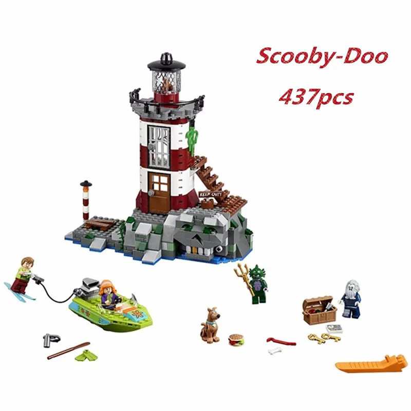 

437pcs diy Scooby Doo Haunted Lighthouse kids Building Blocks Compatible With Legoingly 75903 Bricks Toys gift For Children